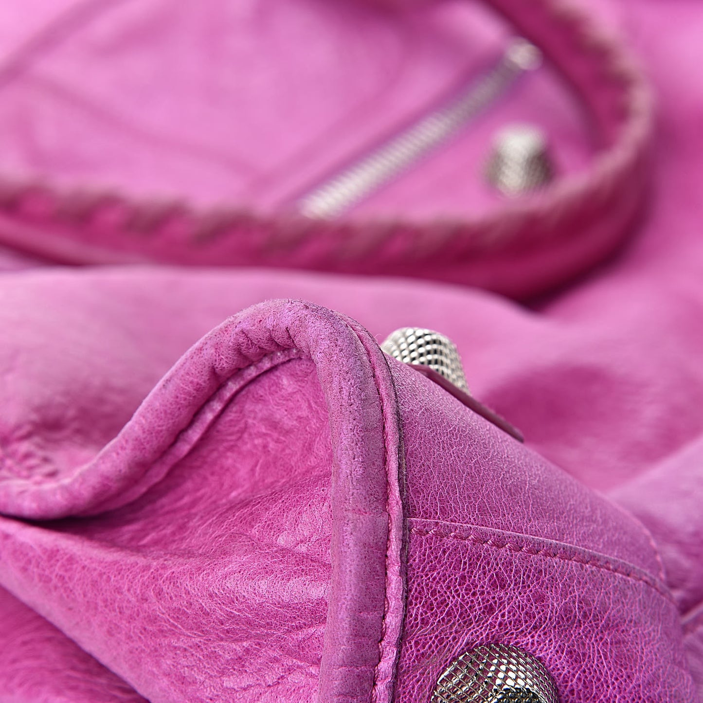 Agneau Giant 21 Silver Hardware Weekender Magenta