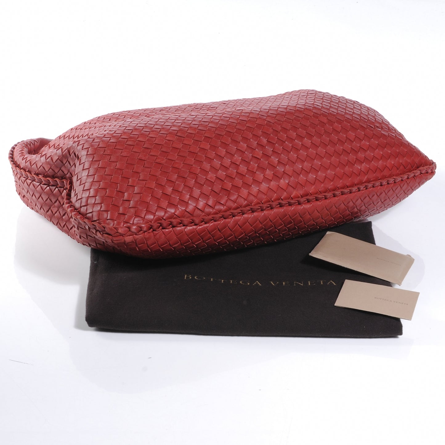 Nappa Intrecciato Maxi Veneta Hobo Crimson