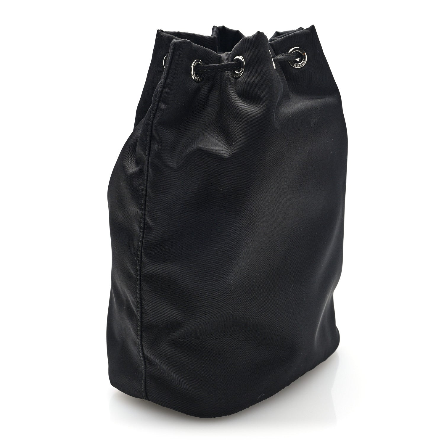 Prada Re-Nylon Vela Drawstring Wristlet Pouch Black 3 of 7