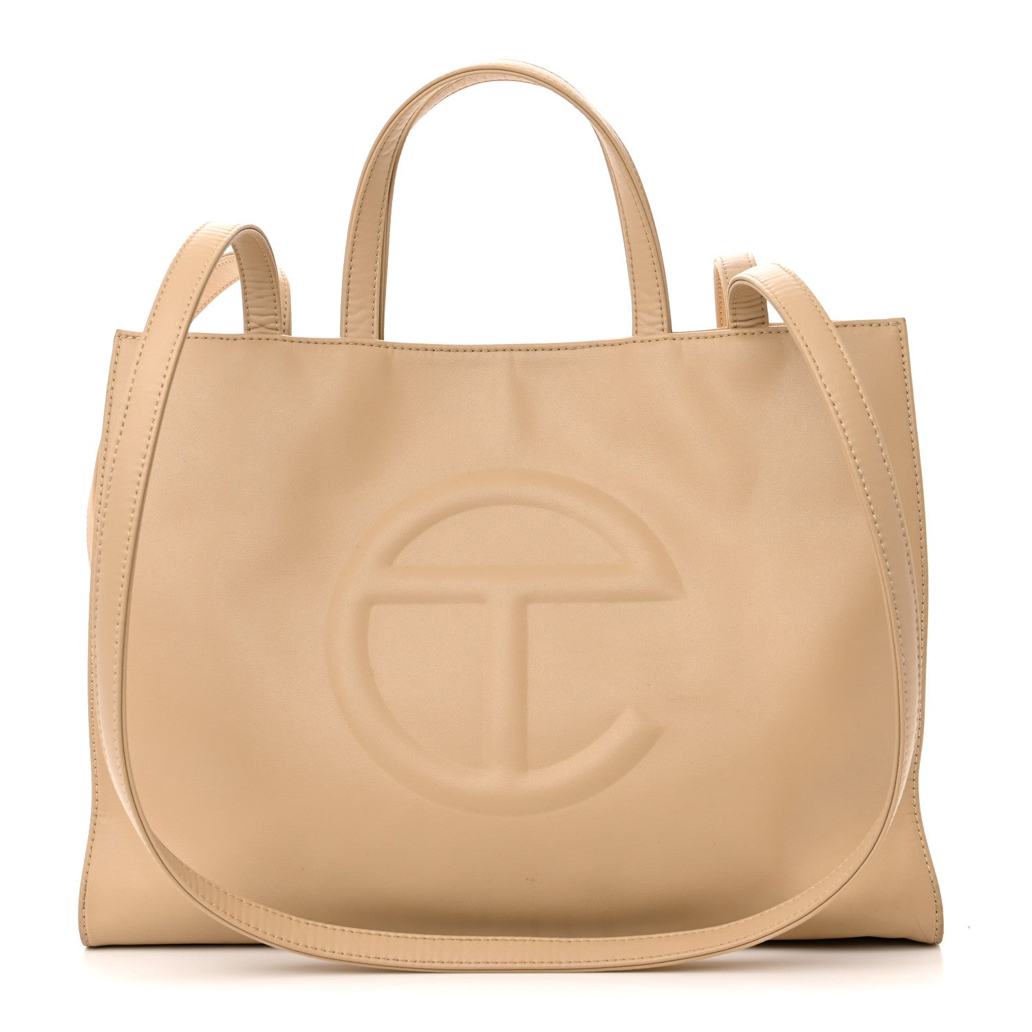 Telfar Vegan Leather Medium Shopping Bag Cream 1 of 15