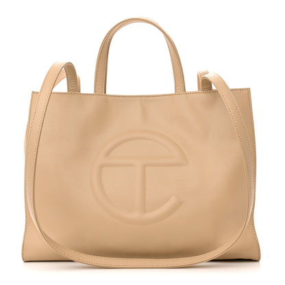 Telfar Vegan Leather Medium Shopping Bag Cream 1 of 15