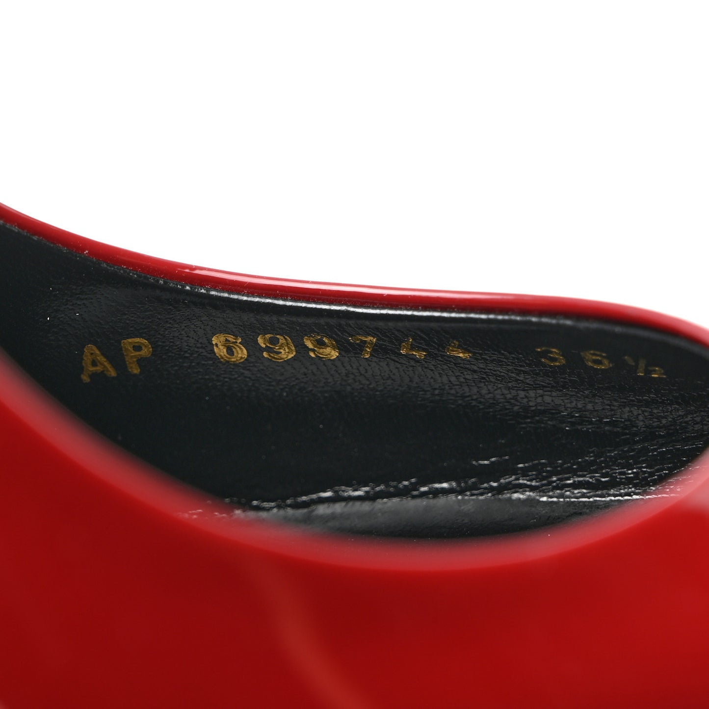 Patent Calfskin Zoe 105 Slingback Pump 36.5 Red