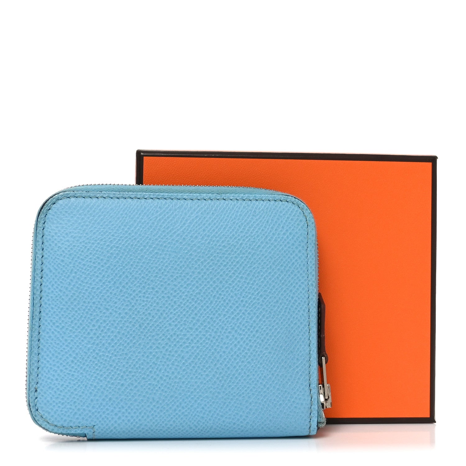 Hermes Epsom Silk'In Compact Wallet Celeste 10 of 10