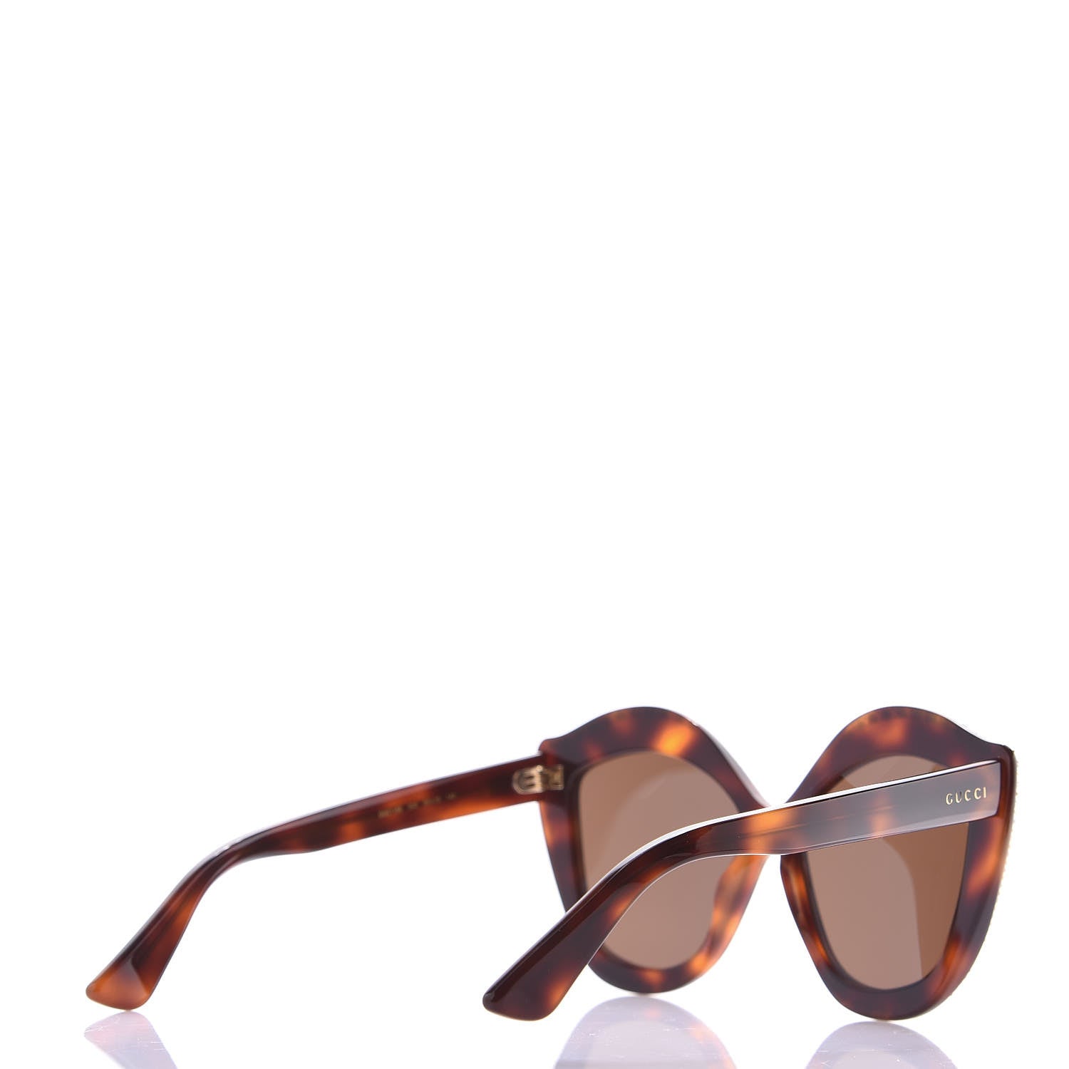 Gucci Crystal Cat Eye GG0118S Sunglasses Havana Brown 3 of 8