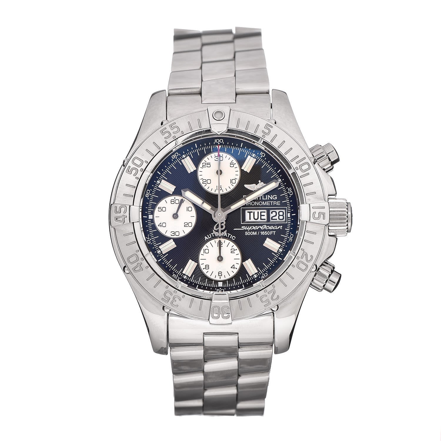 Breitling Stainless Steel 42mm Chrono Superocean Automatic Watch Blue A13340 1 of 6