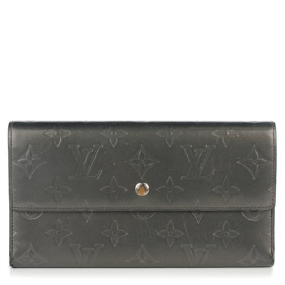 Louis Vuitton Mat Monogram Porte Tresor International Wallet Gris 1 of 10