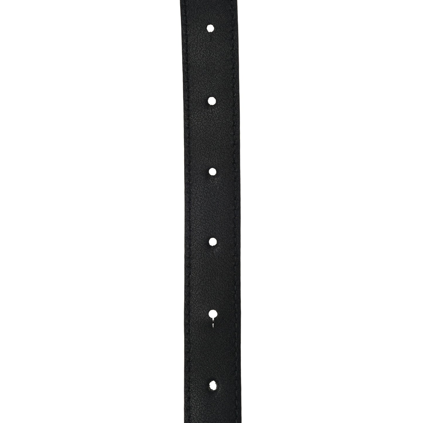 Shiny Calfskin Crocodile Embossed BB 20mm Thin Belt 85/34 Black