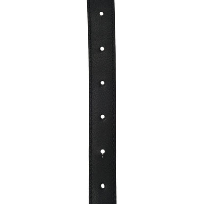 Balenciaga Shiny Calfskin Crocodile Embossed BB 20mm Thin Belt 85/34 Black 5 of 7