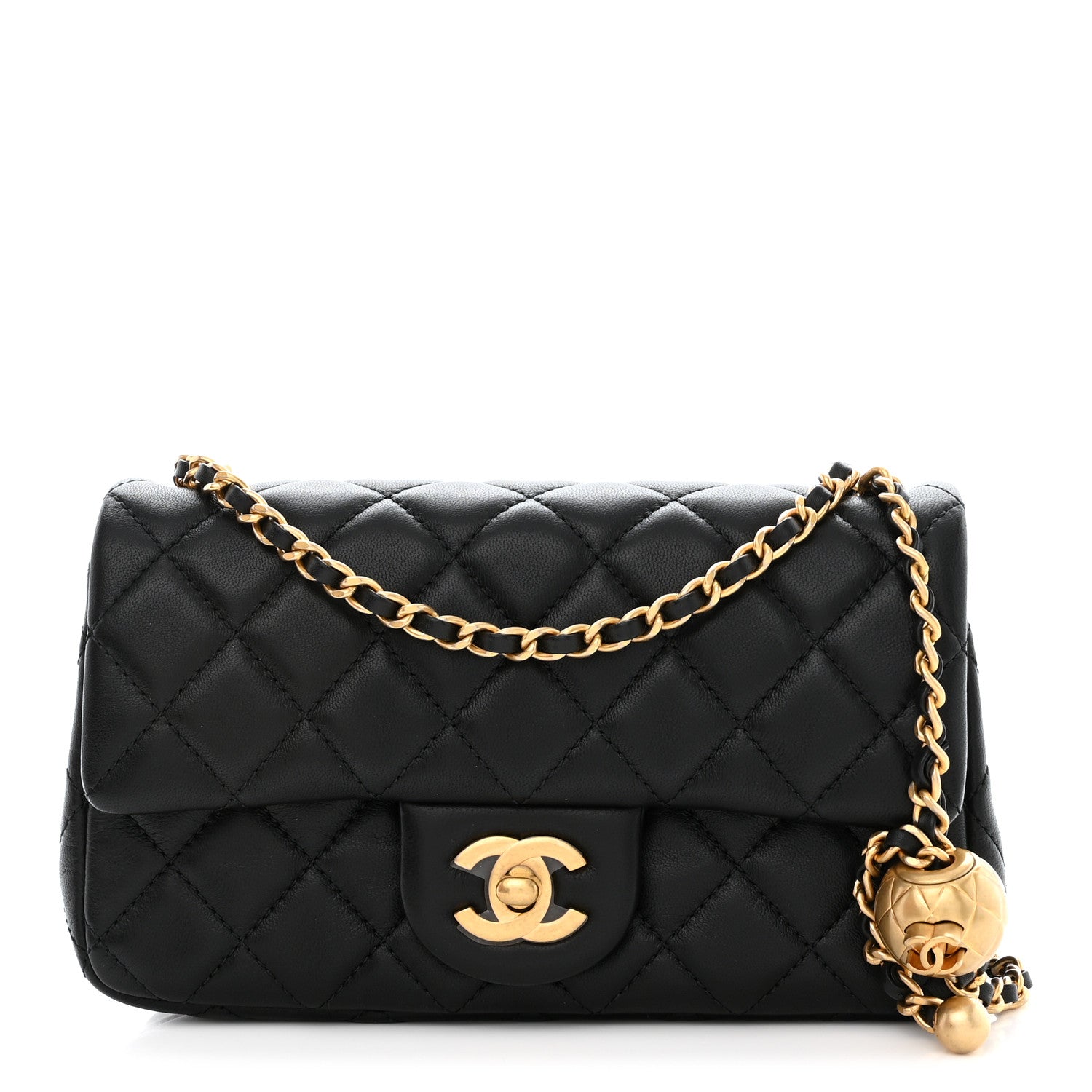 Chanel Lambskin Quilted Mini Rectangular Pearl Crush Flap Black 1 of 11