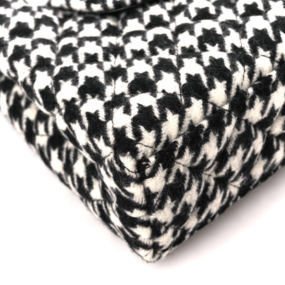 Chanel Tweed Houndstooth Quilted Nano Kelly Shopper Black White 9 of 11