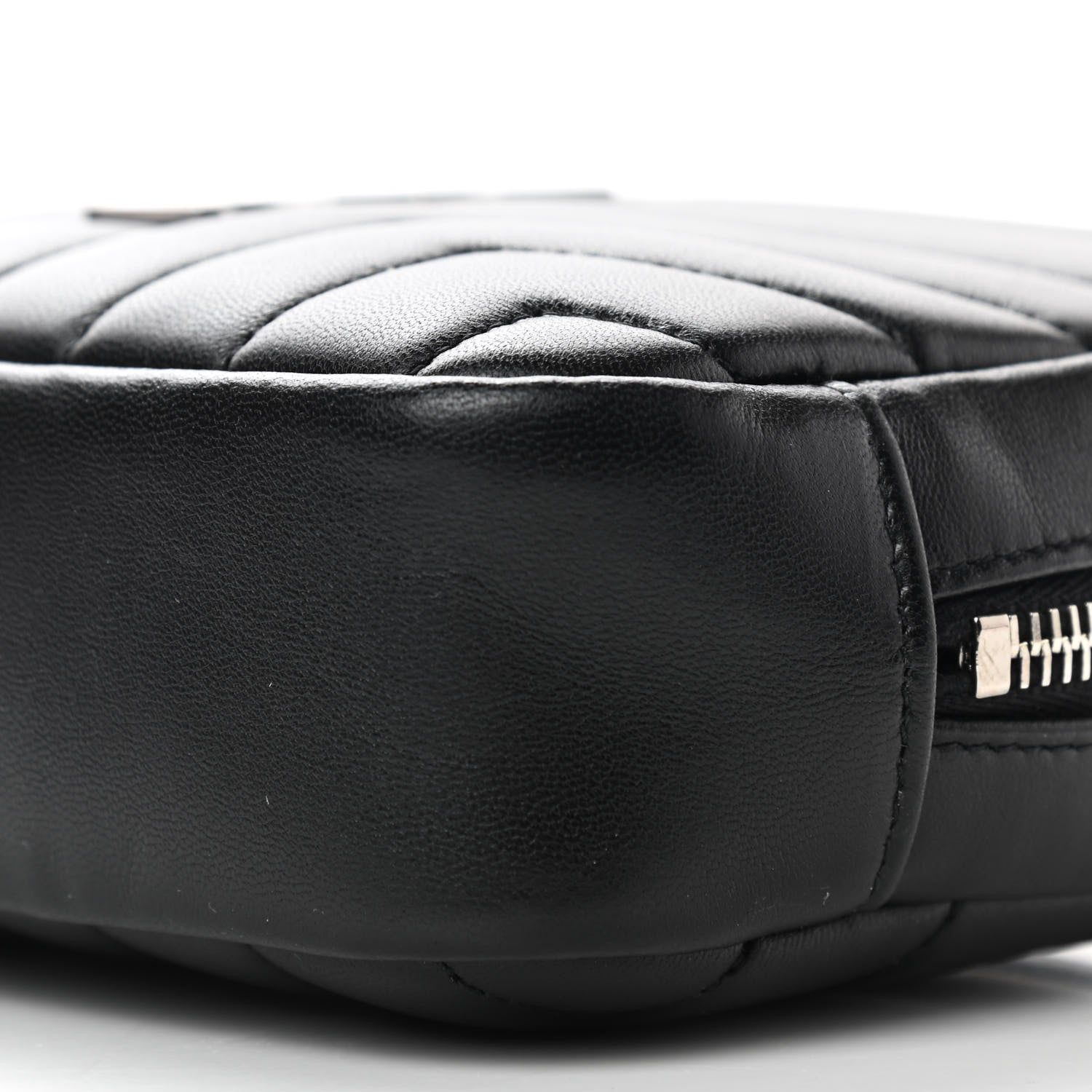Saint Laurent Lambskin Y Quilted Monogram Loulou Cosmetic Case Black 9 of 10