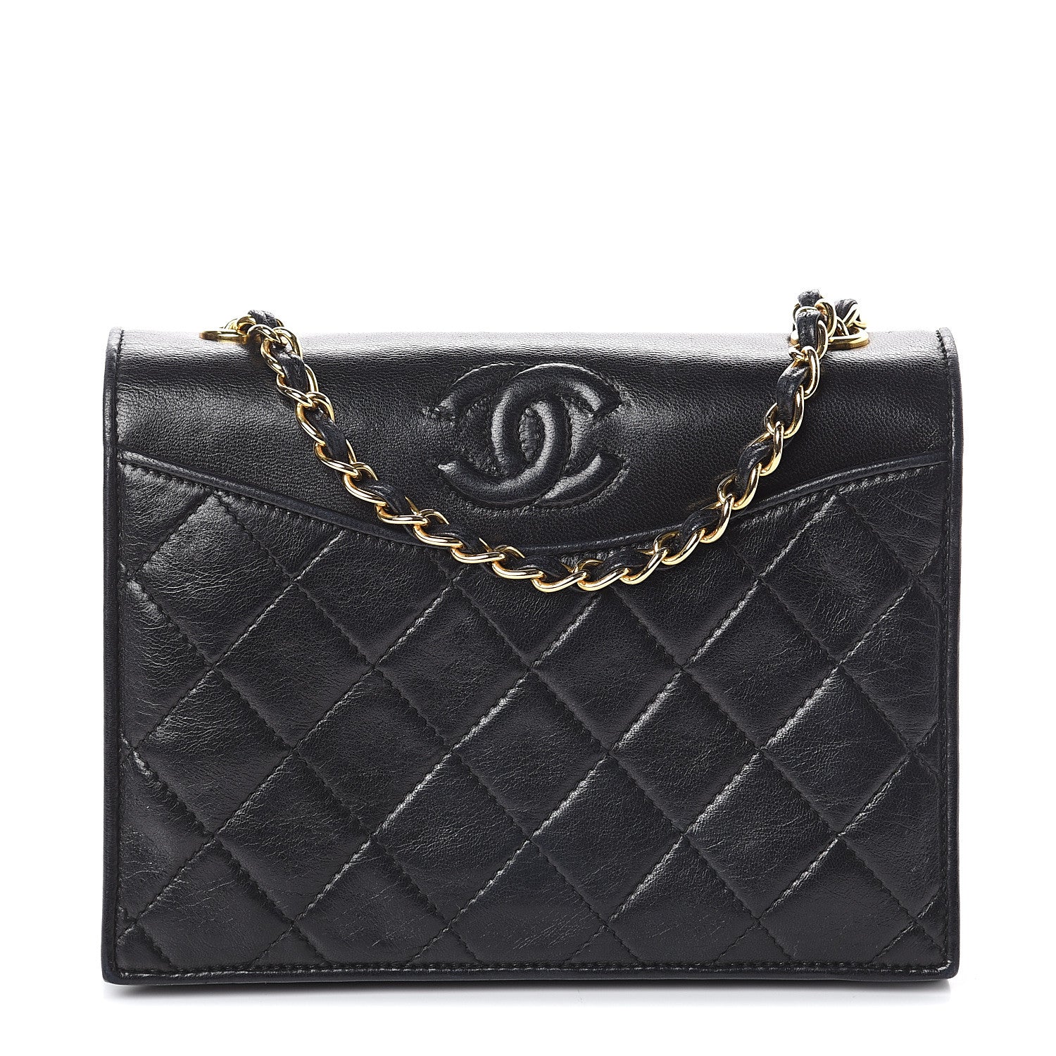 Chanel Lambskin Quilted CC Small Single Flap Black 1 of 13