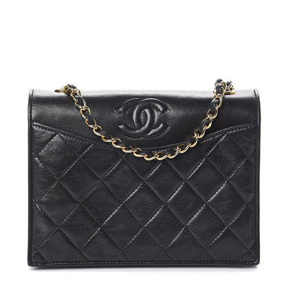 Chanel Lambskin Quilted CC Small Single Flap Black 1 of 13