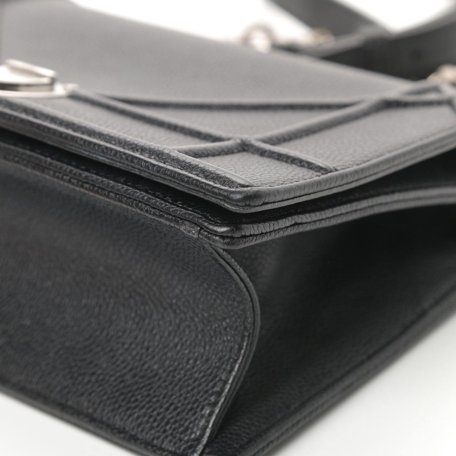 Christian Dior Grained Calfskin Small Diorama Flap Bag Black 11 of 16