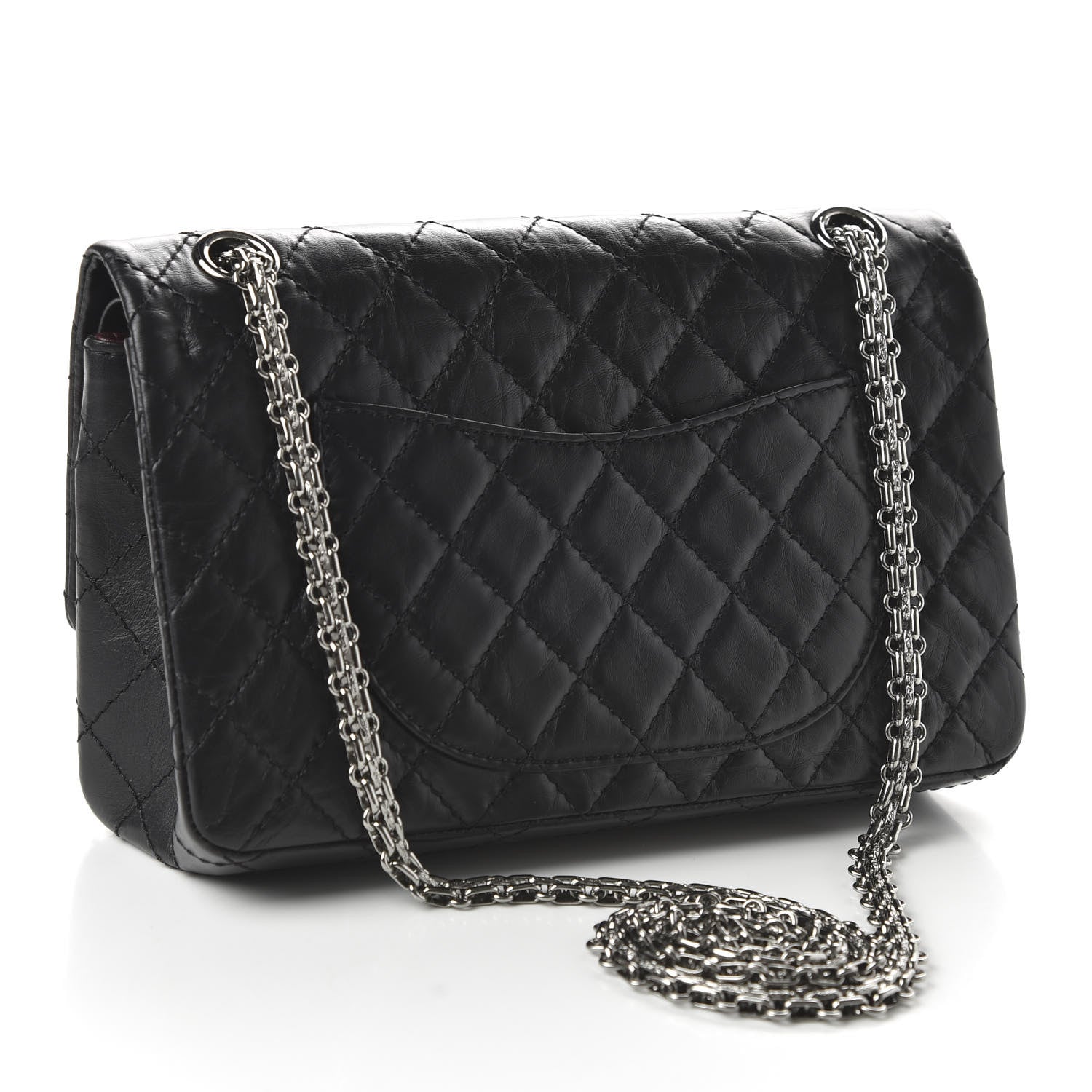 Chanel Aged Calfskin Space Charms 2.55 Reissue 225 Flap Black 3 of 11
