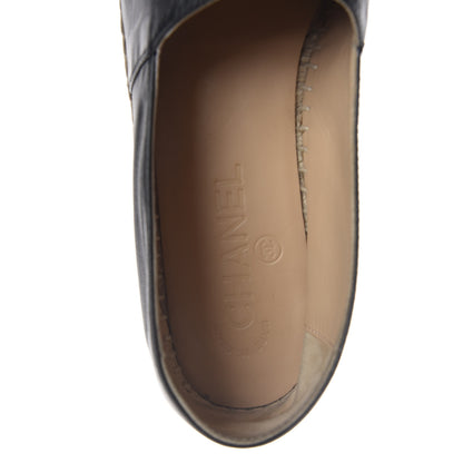Chanel Lambskin CC Espadrilles 38 Black 7 of 9