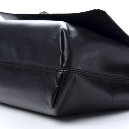 Lanvin Hammered Calfskin Large Happy Edgy Shoulder Bag Black 8 of 9