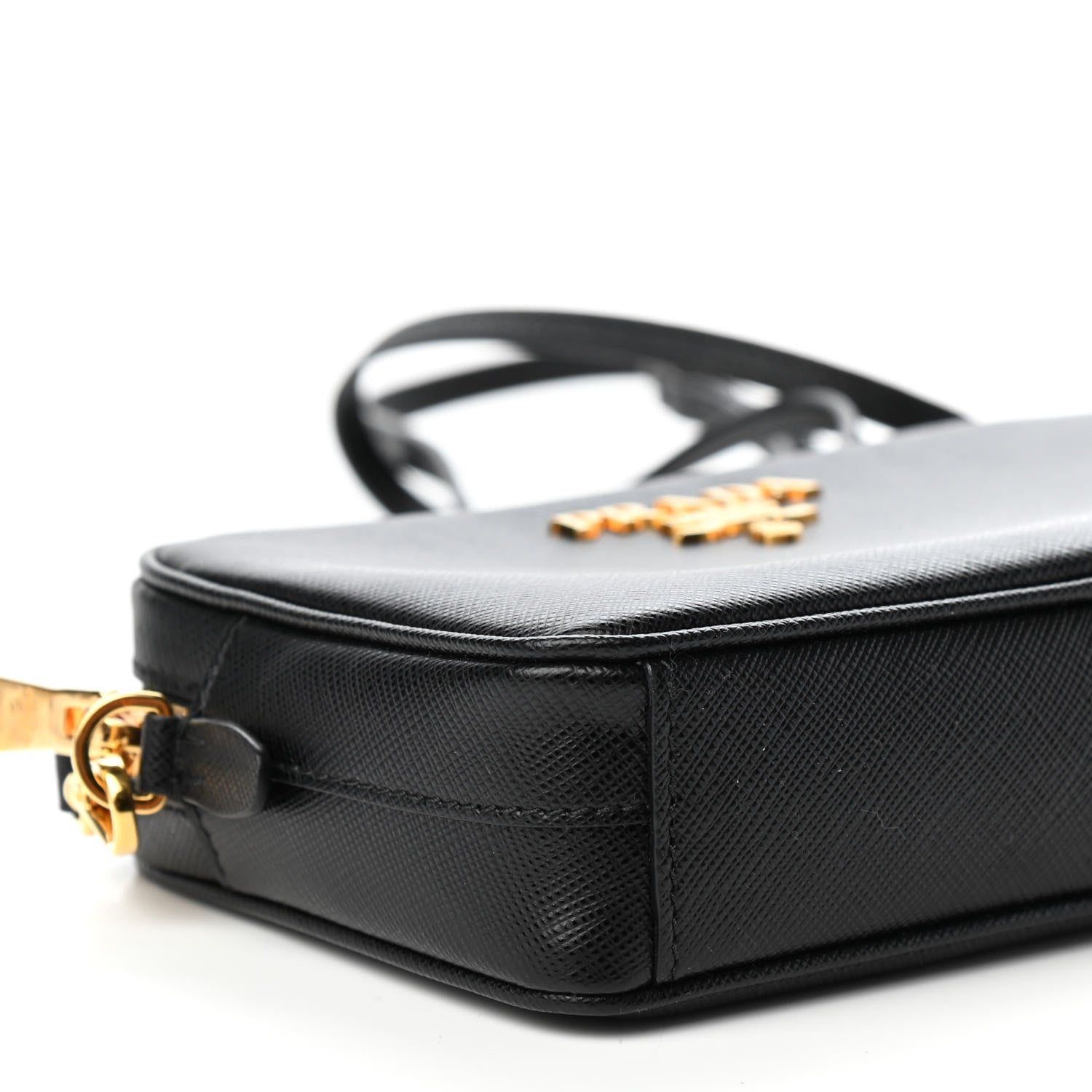 Prada Saffiano Lux Small Camera Crossbody Bag Black 8 of 9