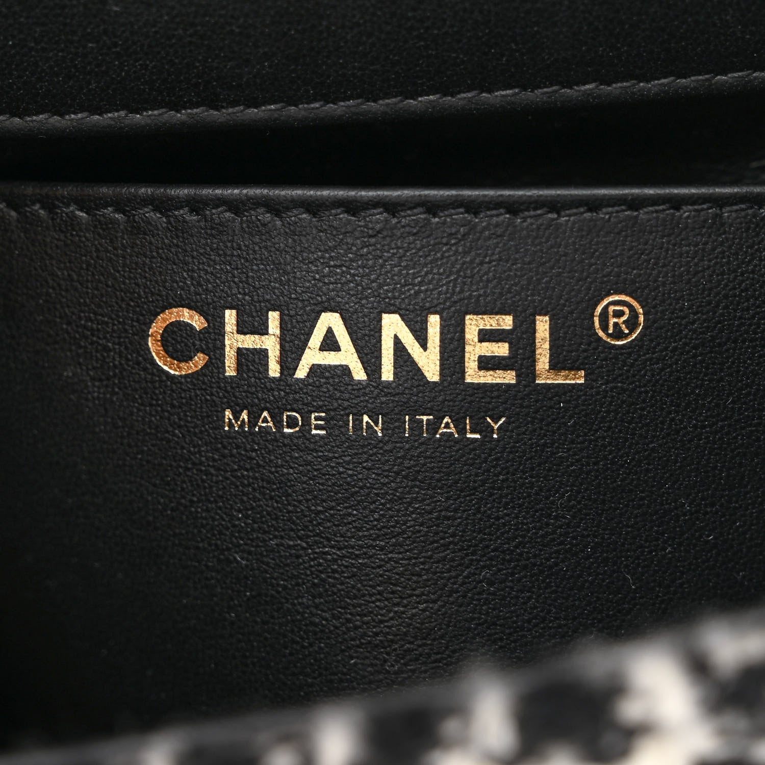 Chanel Tweed Houndstooth Quilted Mini Square Flap White Black 6 of 12
