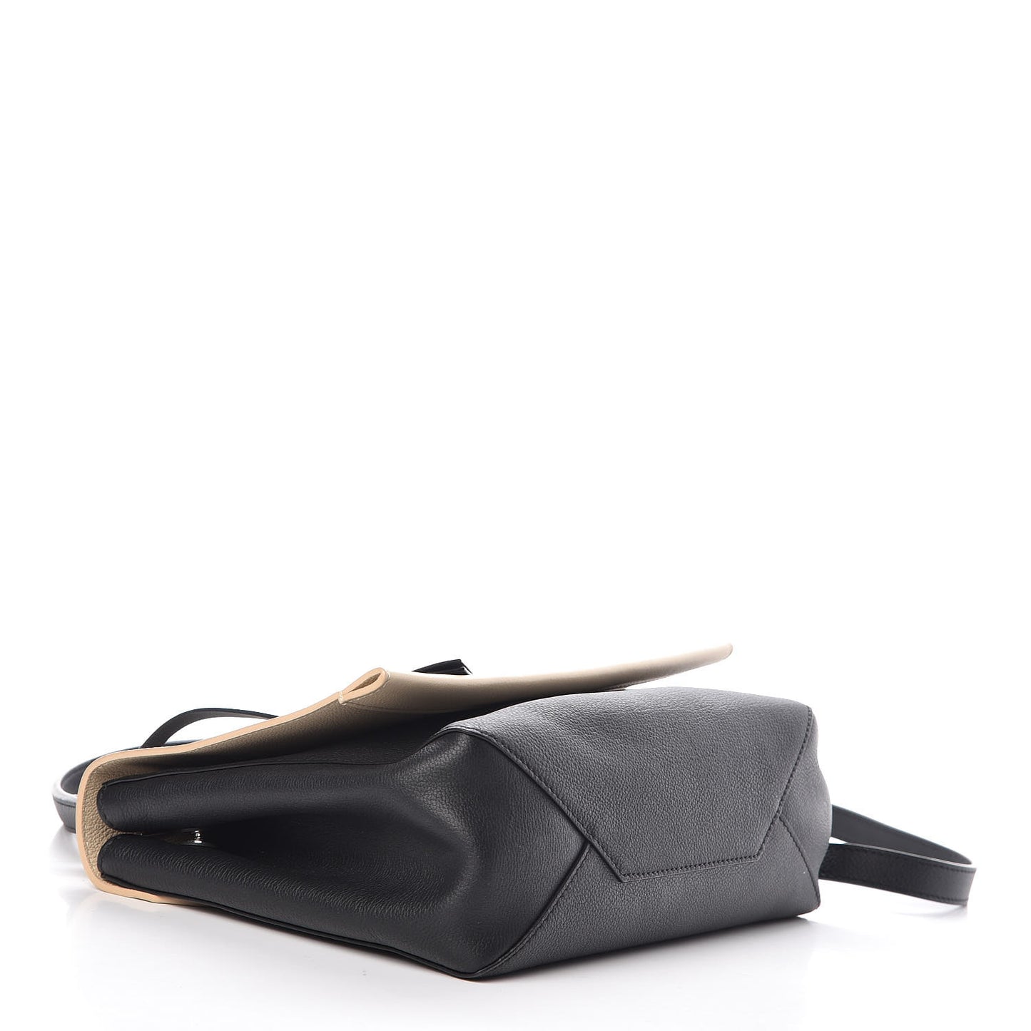 Soft Calfskin Lockme II Top Handle Vanille Black