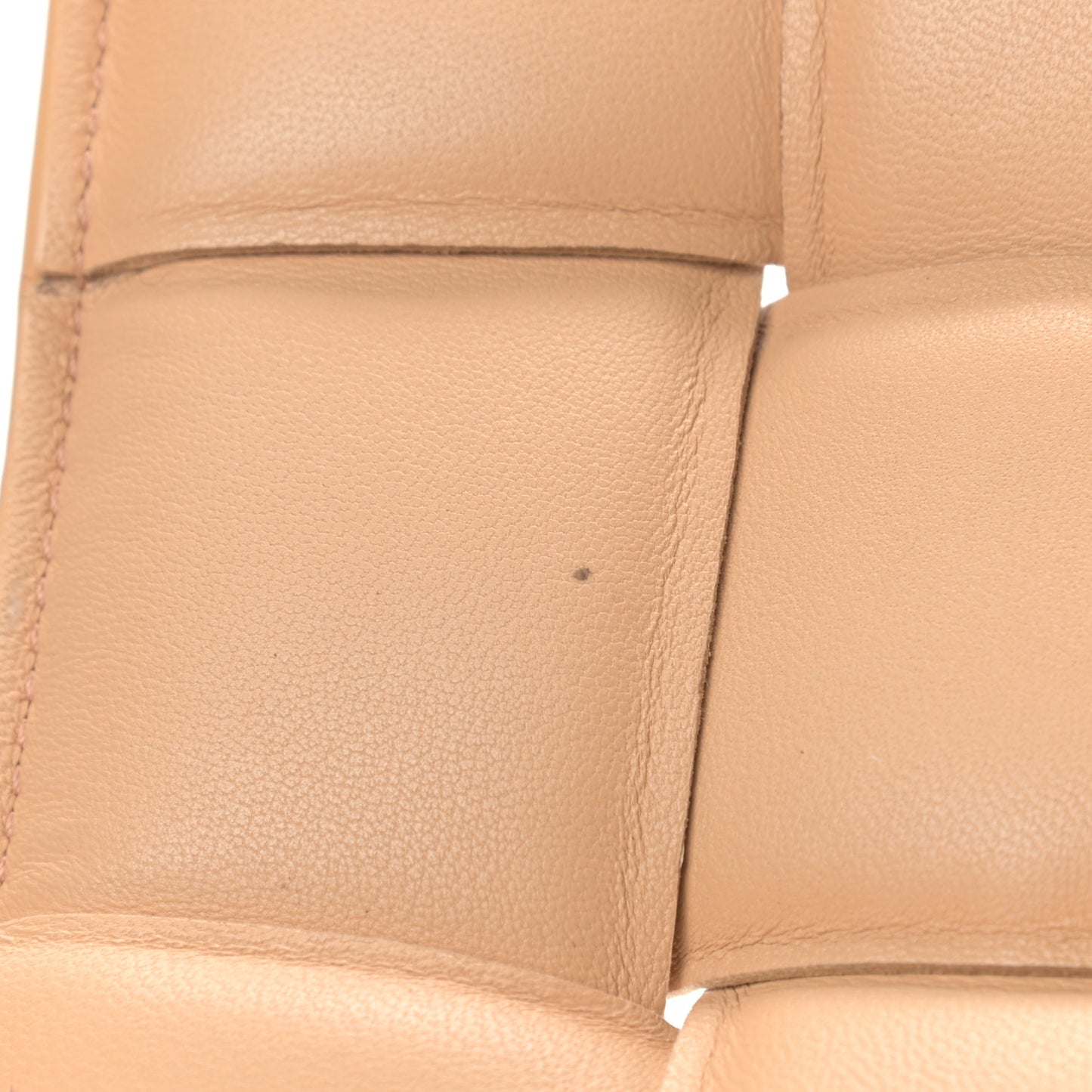 Nappa Maxi Intreccio Padded Cassette Crossbody Bag Almond