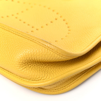 Hermes Taurillon Clemence Evelyne III PM Jaune Ambre 10 of 10
