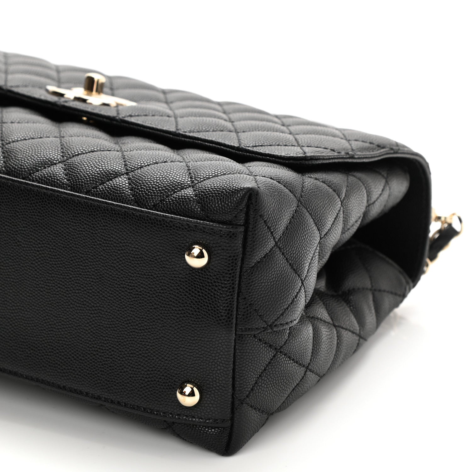 Chanel Caviar Quilted Small Coco Handle Flap Black 9 of 11