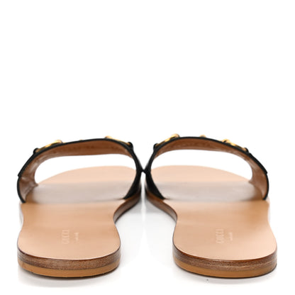 Gucci Malaga Kid Fringe Horsebit Slide Sandals 38 Black 6 of 10