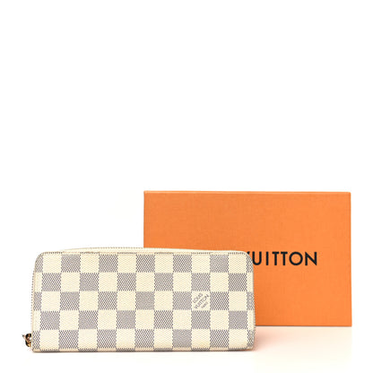Louis Vuitton Damier Azur Clemence Wallet Rose Ballerine 7 of 7