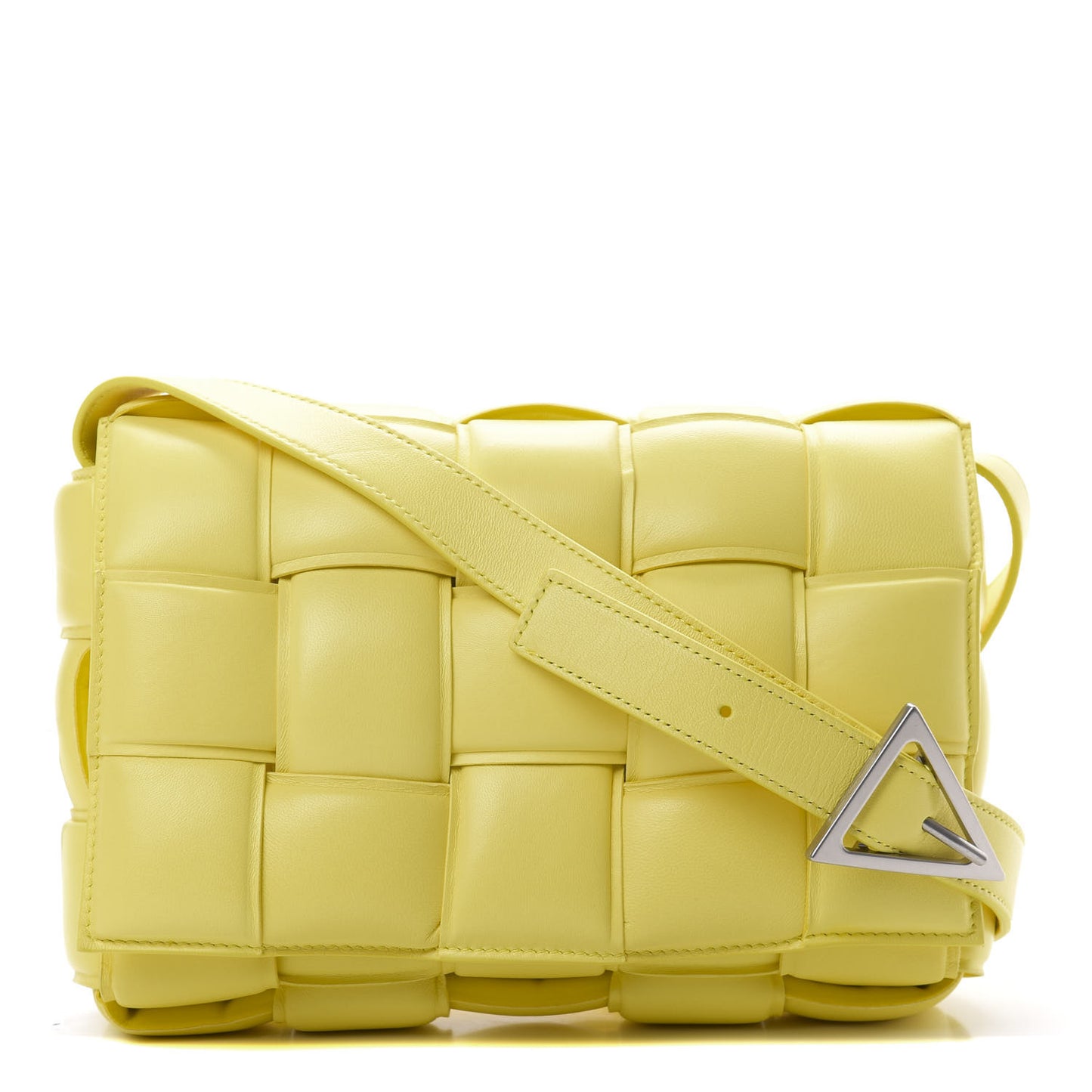Nappa Maxi Intreccio Padded Cassette Crossbody Bag Sherbert