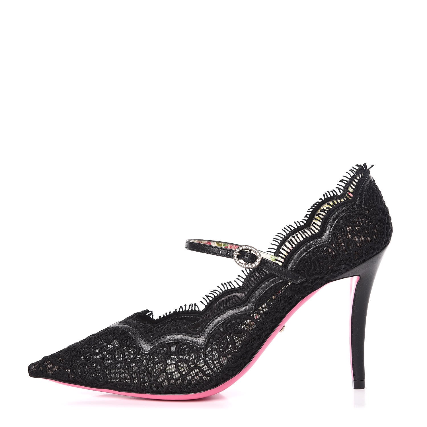 Gucci Lace Pizzo Venice Pumps 38 Black 1 of 9