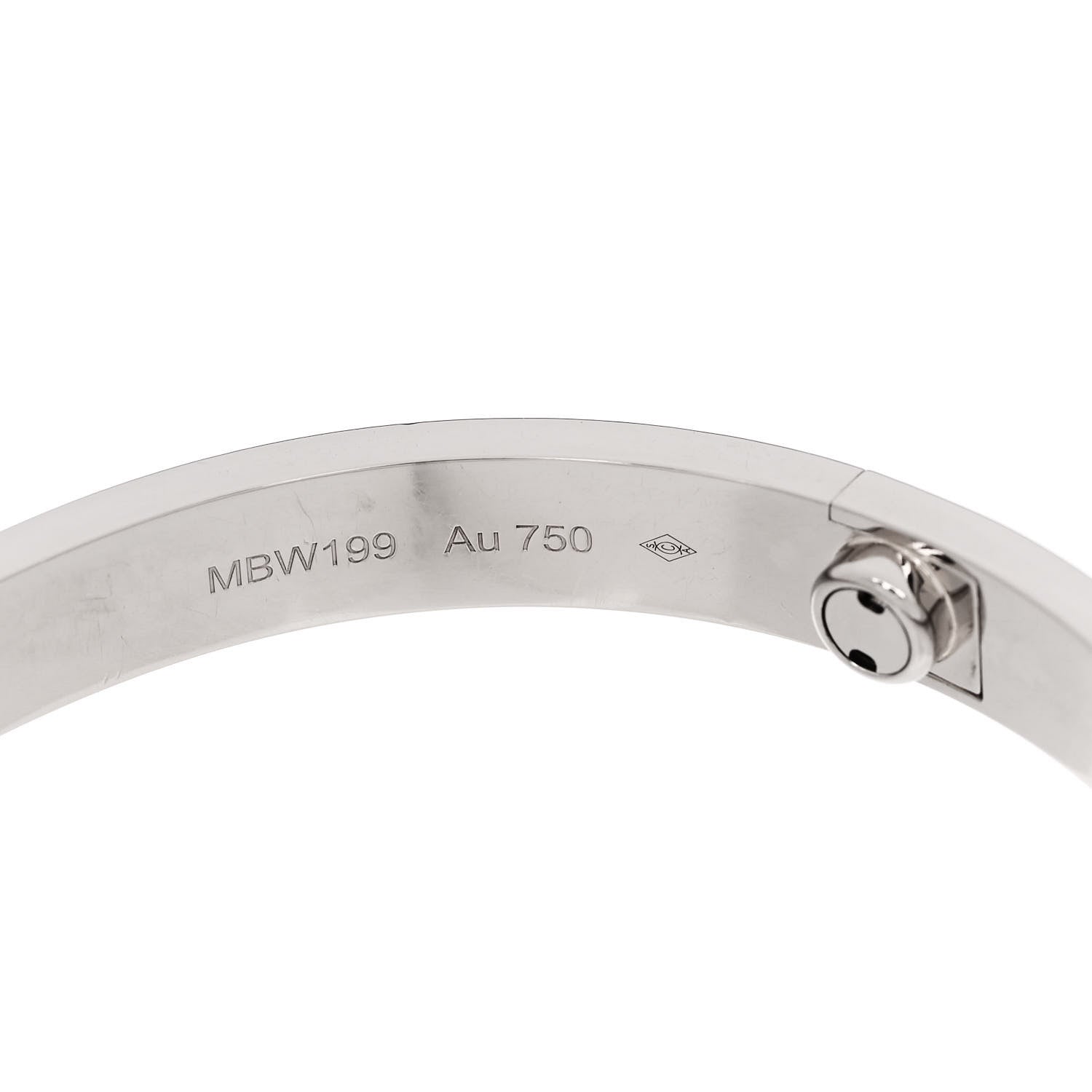 Cartier 18K White Gold LOVE Bracelet 17 7 of 9