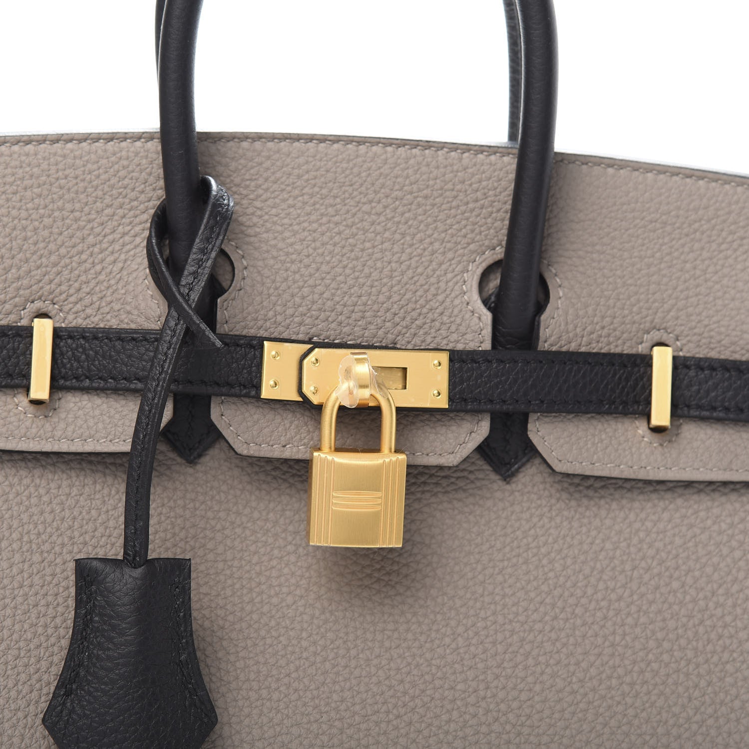 Hermes Togo Horseshoe Birkin 25 Gris Asphalt Black 10 of 12