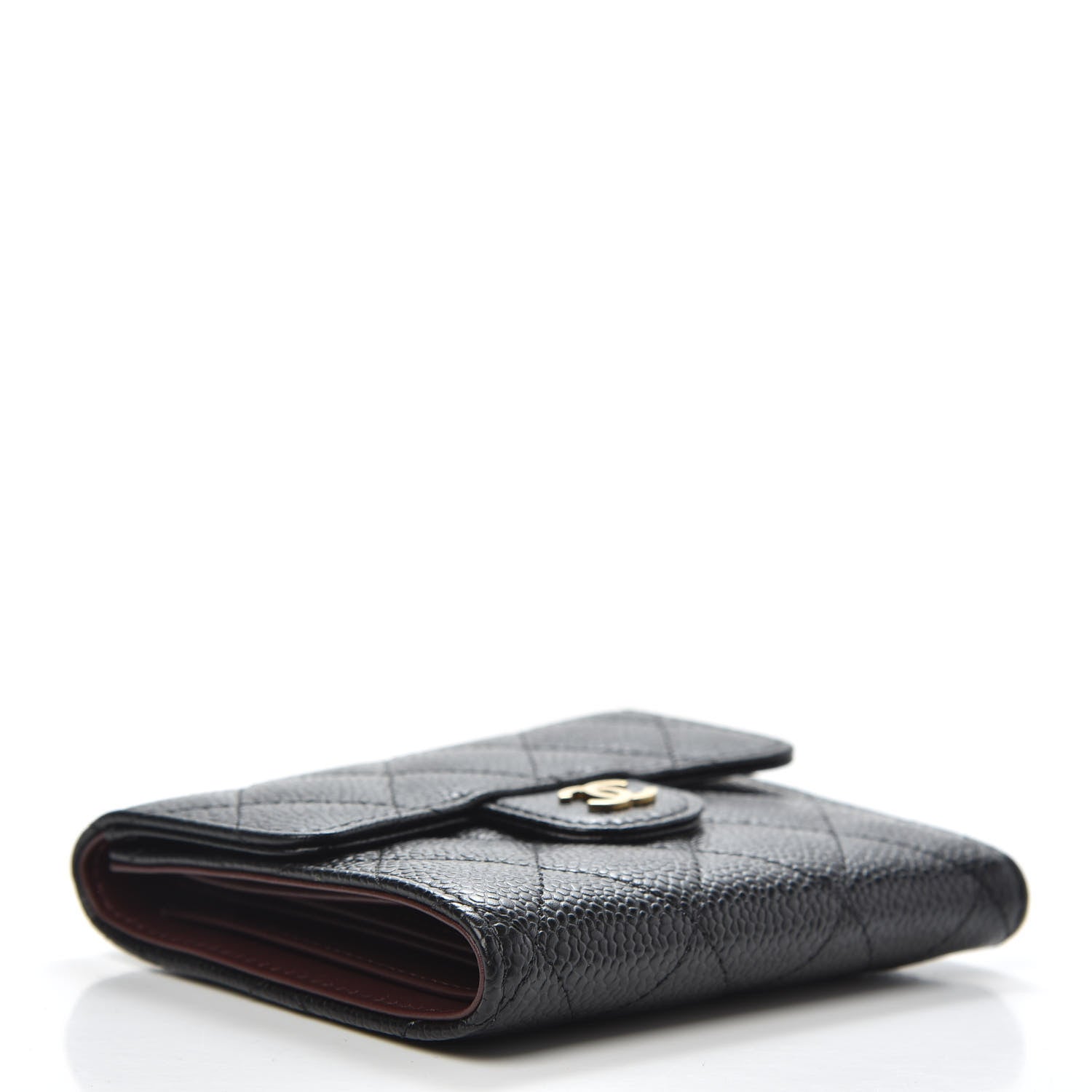 Chanel Caviar Quilted Compact Flap Wallet Black 4 of 7