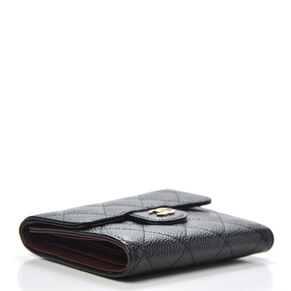 Chanel Caviar Quilted Compact Flap Wallet Black 4 of 7