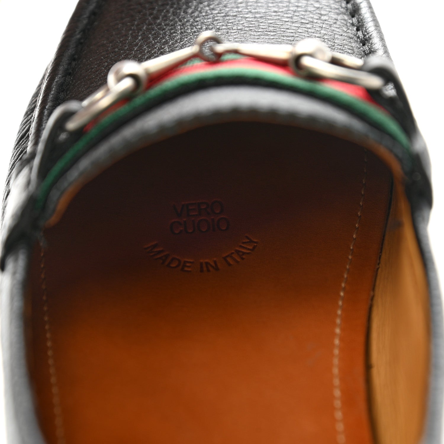 Gucci Calfskin Web Mens Horsebit Driver Loafers 8 Black 8 of 10