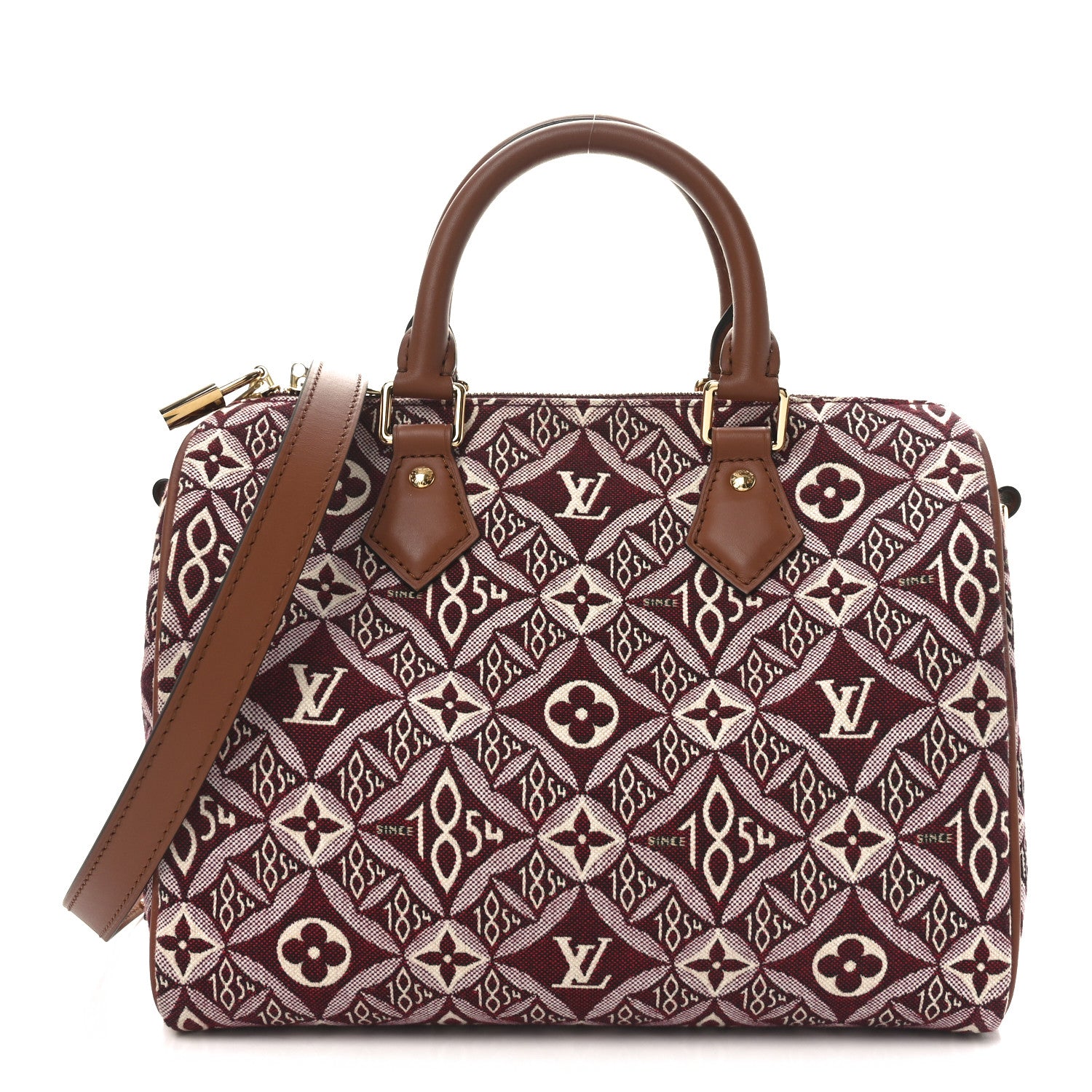 Louis Vuitton Jacquard Since 1854 Speedy Bandouliere 25 Bordeaux