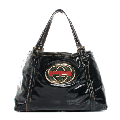 Gucci Dialux Medium Britt Shoulder Bag Black 1 of 7