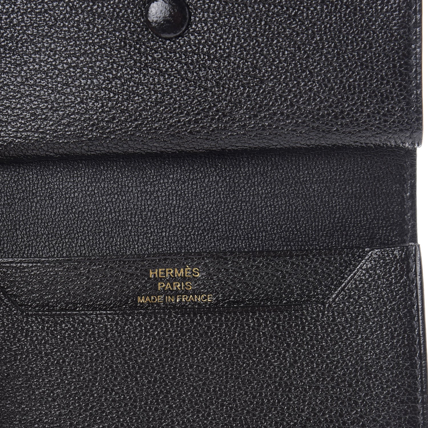Hermes Chevre Mysore Mini Bearn Wallet Black 6 of 7