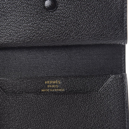 Hermes Chevre Mysore Mini Bearn Wallet Black 6 of 7