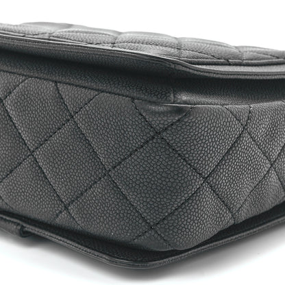 Chanel Washed Caviar Quilted Small Square Turn Around Ligne Flap Dark Grey 11 of 11