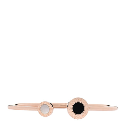 Bulgari 18K Rose Gold Mother of Pearl Malachite Black Onyx BVLGARI BVLGARI Flip Cuff Bracelet L 1 of 5
