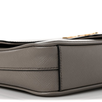 Prada Saffiano Flap Shoulder Bag Argilla 6 of 8