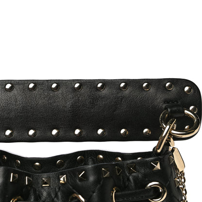 Valentino Garavani Nappa Mini Rockstud Spike Bucket Bag Black 15 of 15