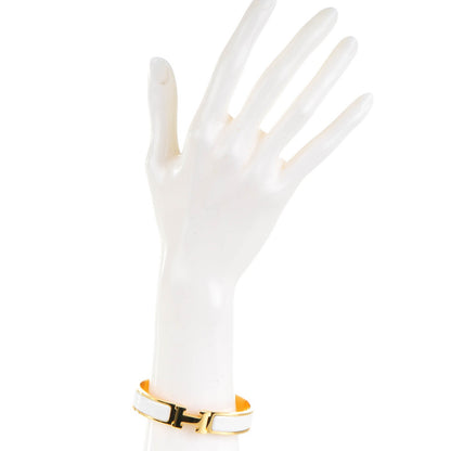 Hermes Enamel Narrow Clic Clac H Bracelet GM White 2 of 6