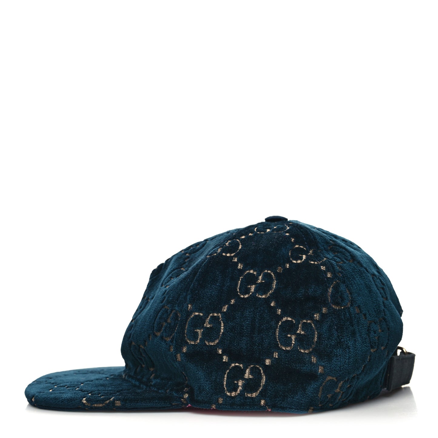 Velvet GG Monogram Baseball Hat L Blue