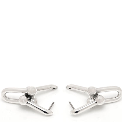 Tiffany Sterling Silver Large HardWear Link Earrings 3 of 4