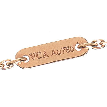 Van Cleef & Arpels 18K Rose Gold Carnelian Sweet Alhambra Pendant Necklace 5 of 5