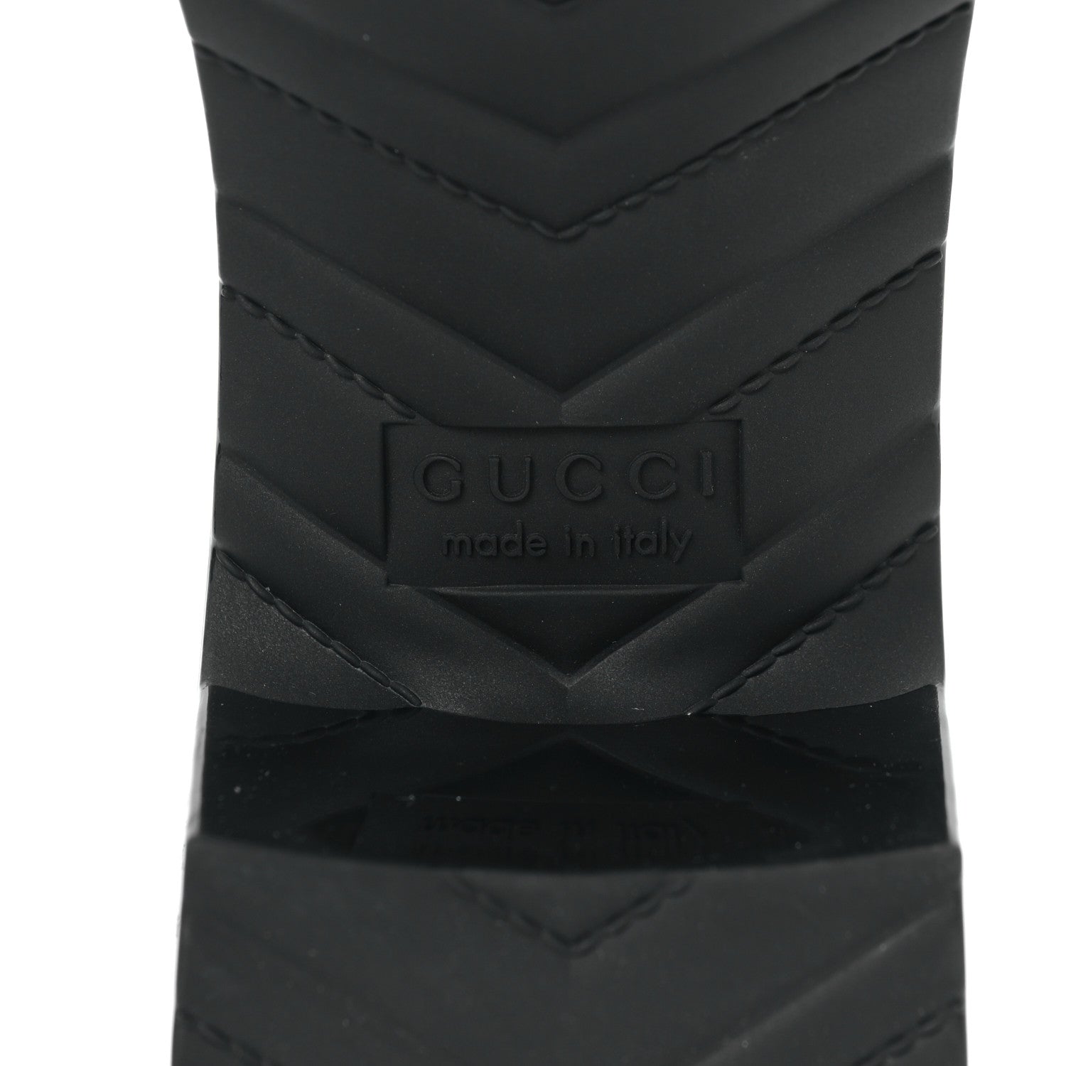 Gucci Rubber Gucci Logo Womens Platform 20/60mm Slide Sandals 38 Black 6 of 7