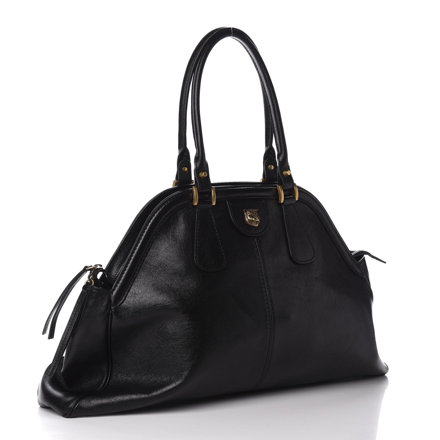 Gucci Calfskin Large Re(Belle) Top Handle Bag Black 2 of 11